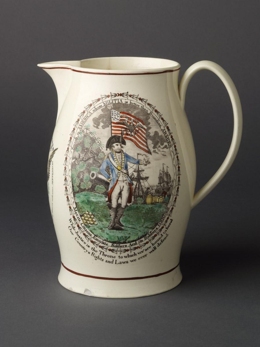 1958.1186 Success to America's Militia Jug (view 3)