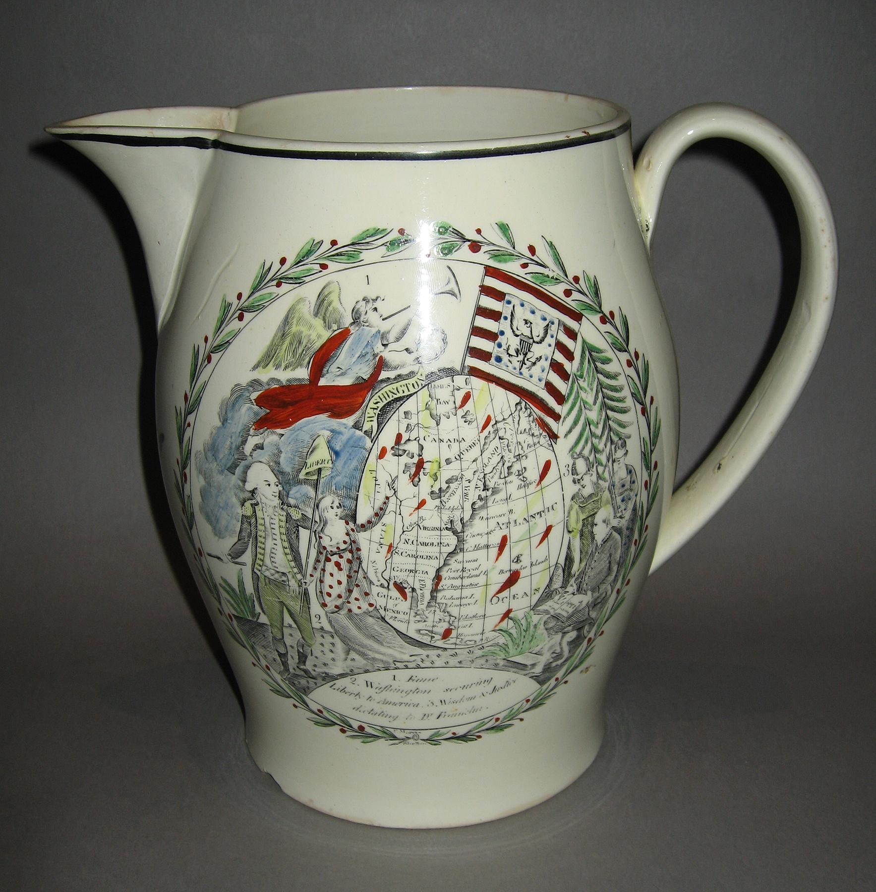 1958.1194 Map of the United States jug