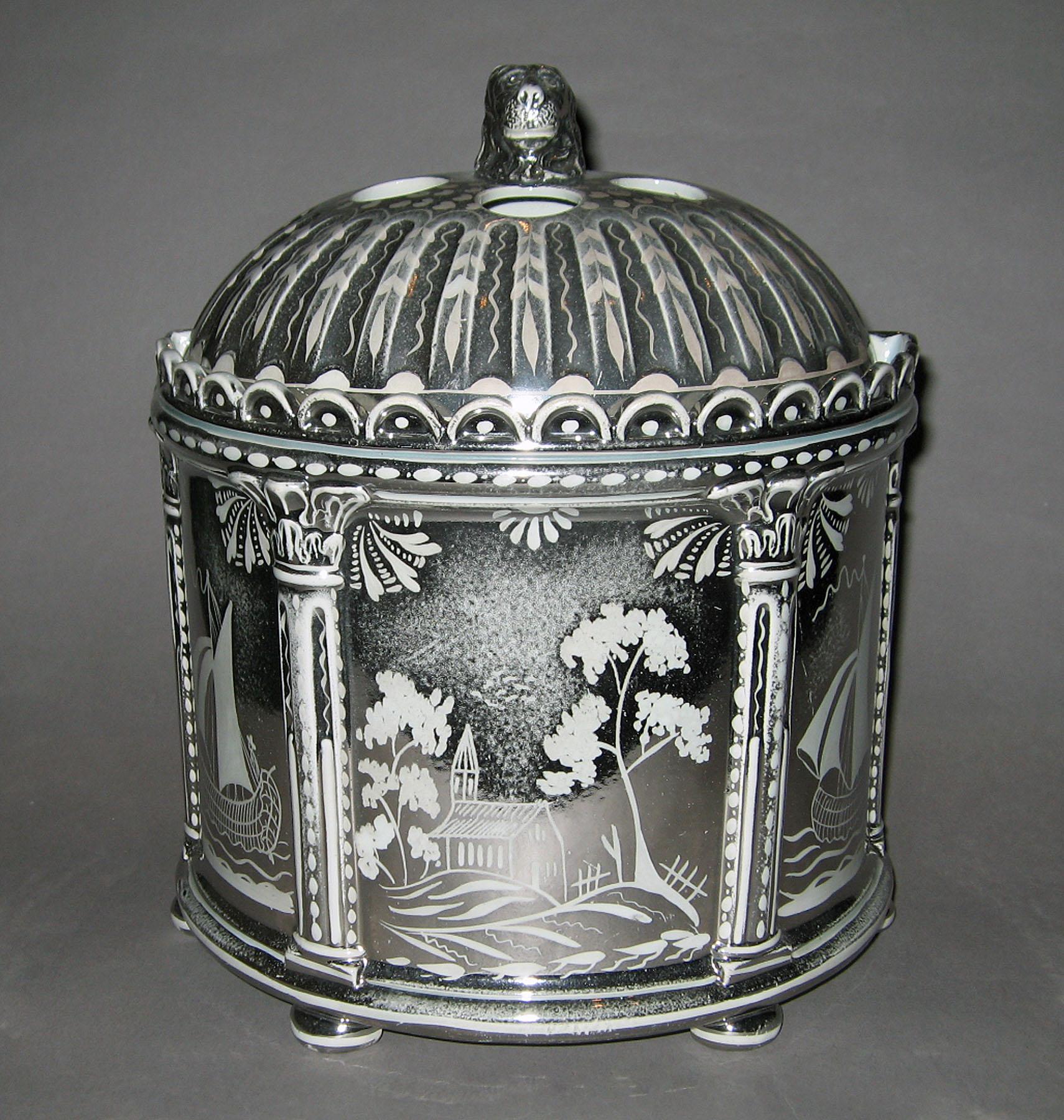 1958.1228 A, B Lusterware bough pot