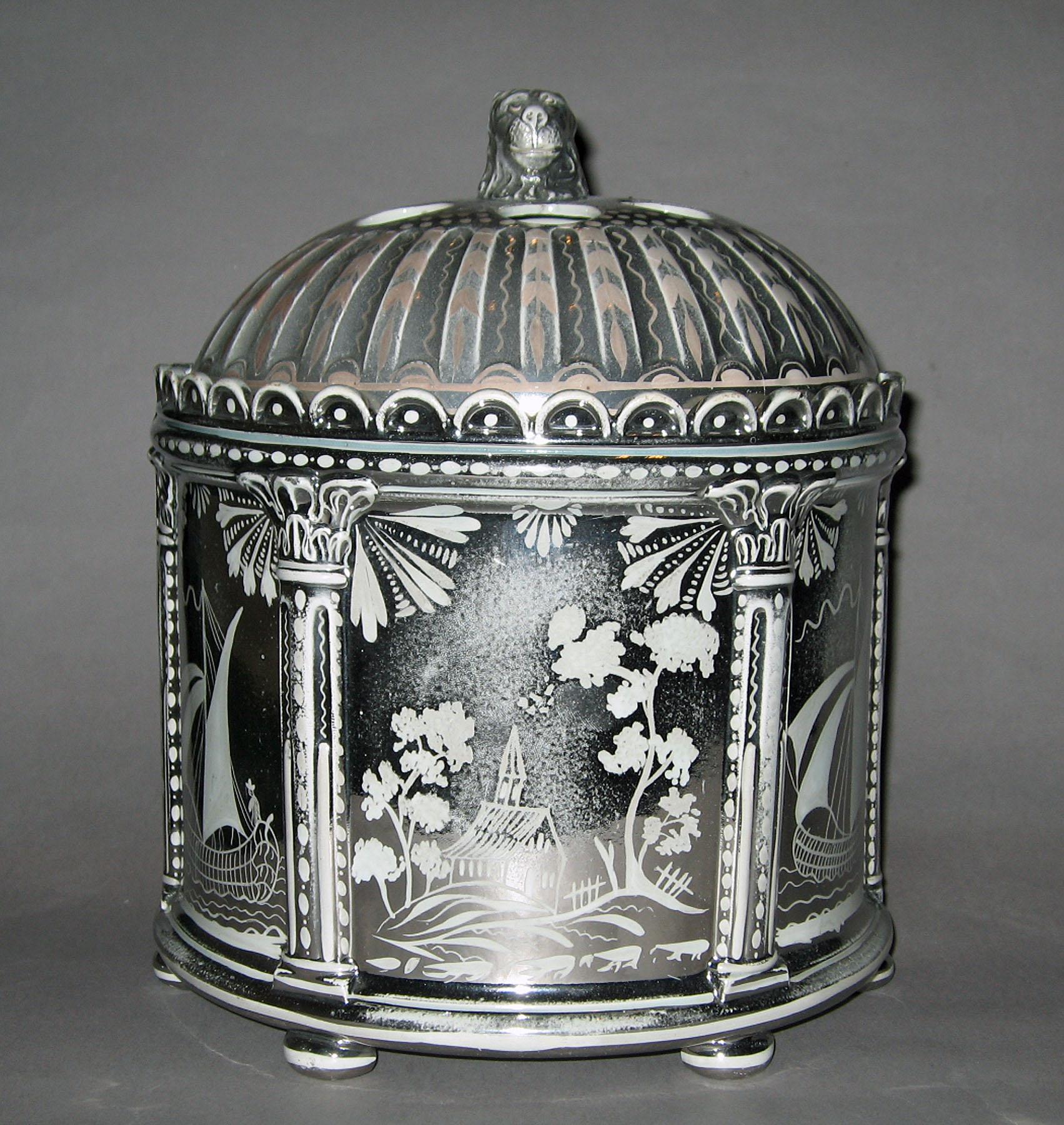 1958.1229 A, B Lusterware bough pot