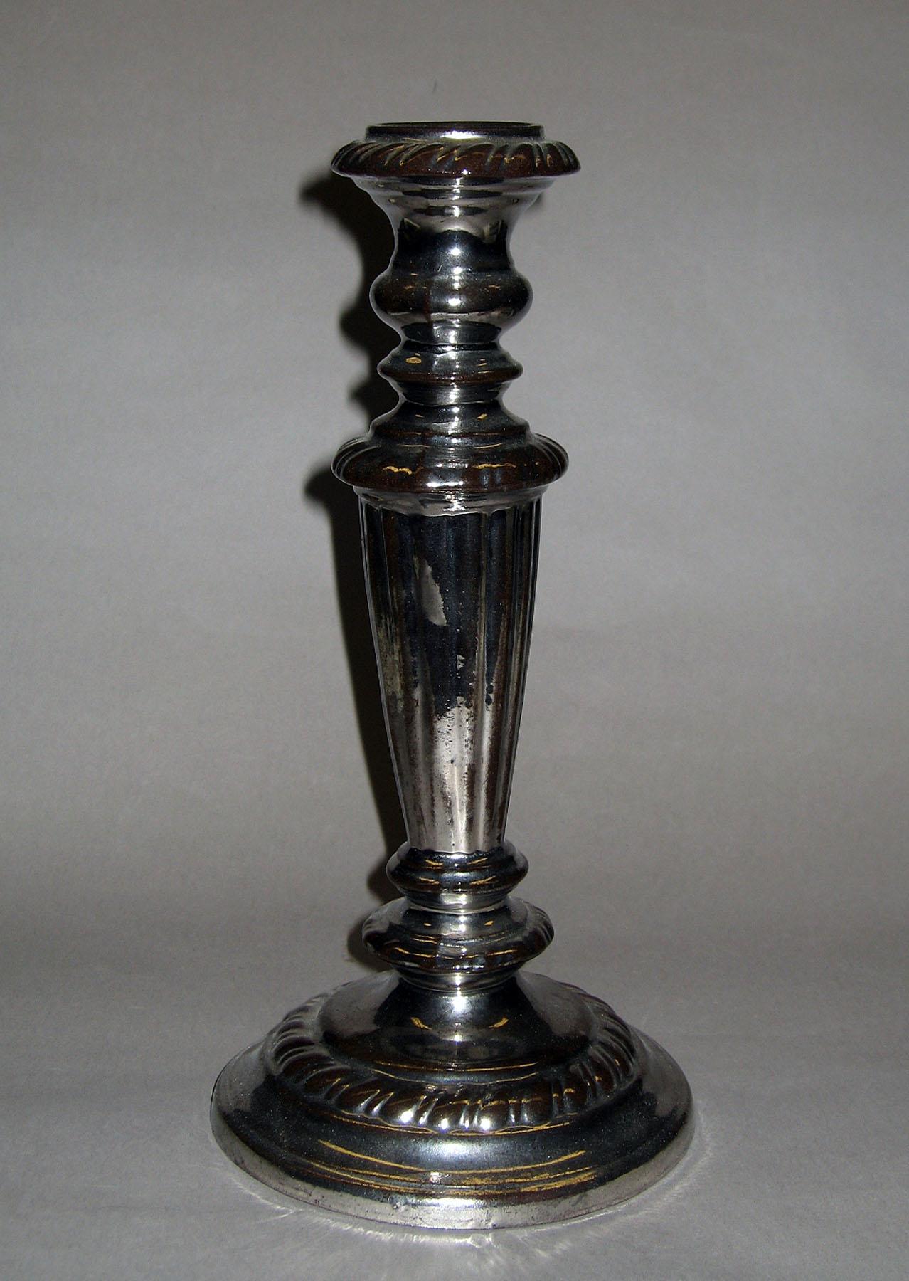 1958.1240 Lusterware candlestick