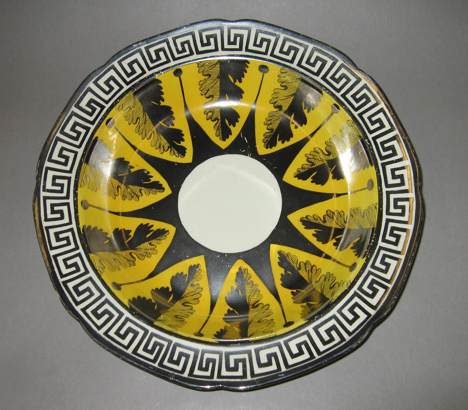 1958.1310 Luster and canary plate