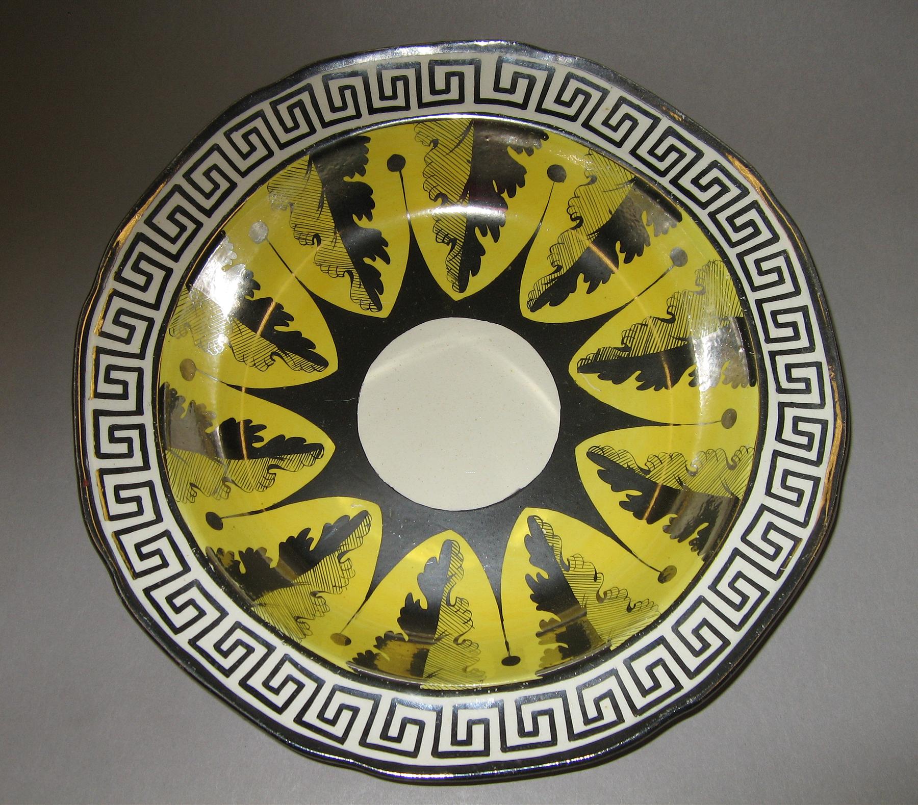1958.1320 Luster and canary plate