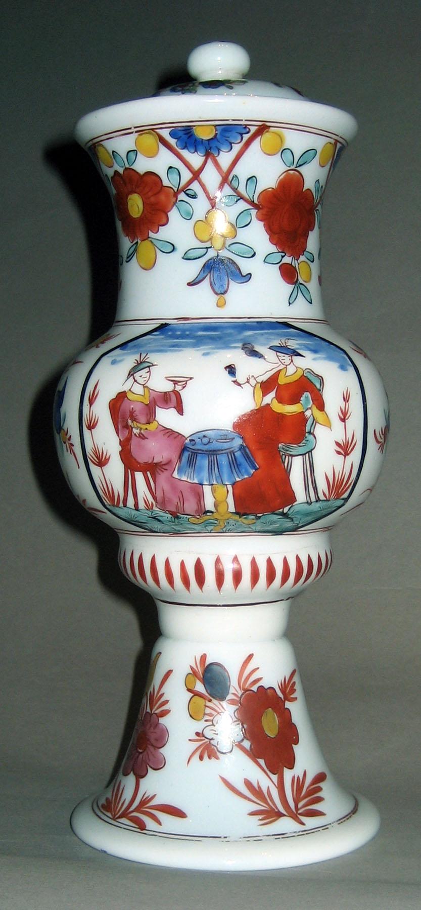 1958.1417 A, B (front) White Glass Vase