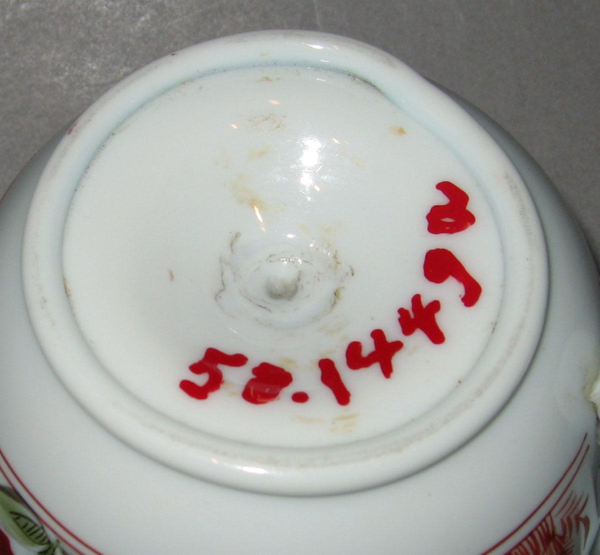 1958.1449 A Bohemian glass teapot (underside)