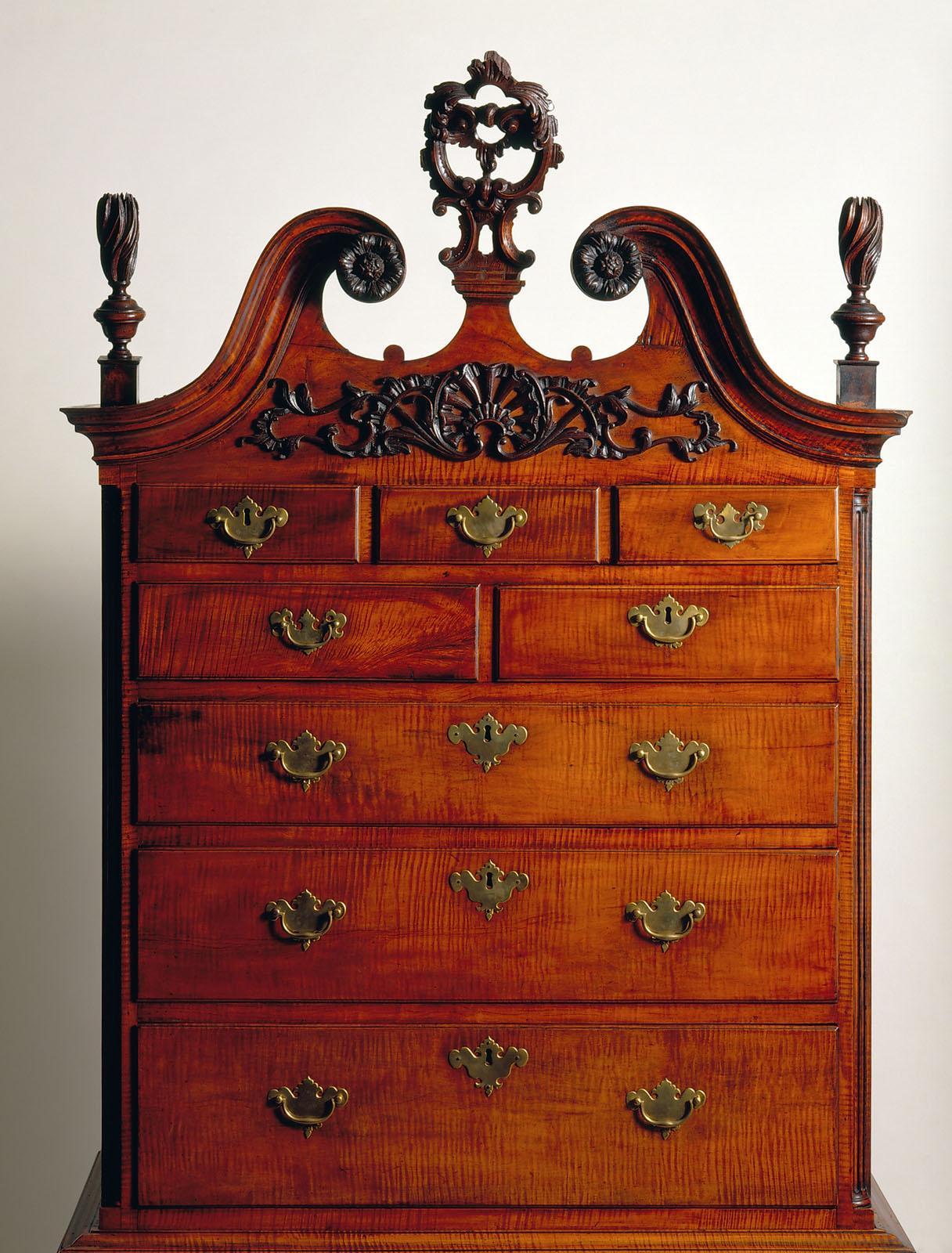 1958.1451 High chest, detail