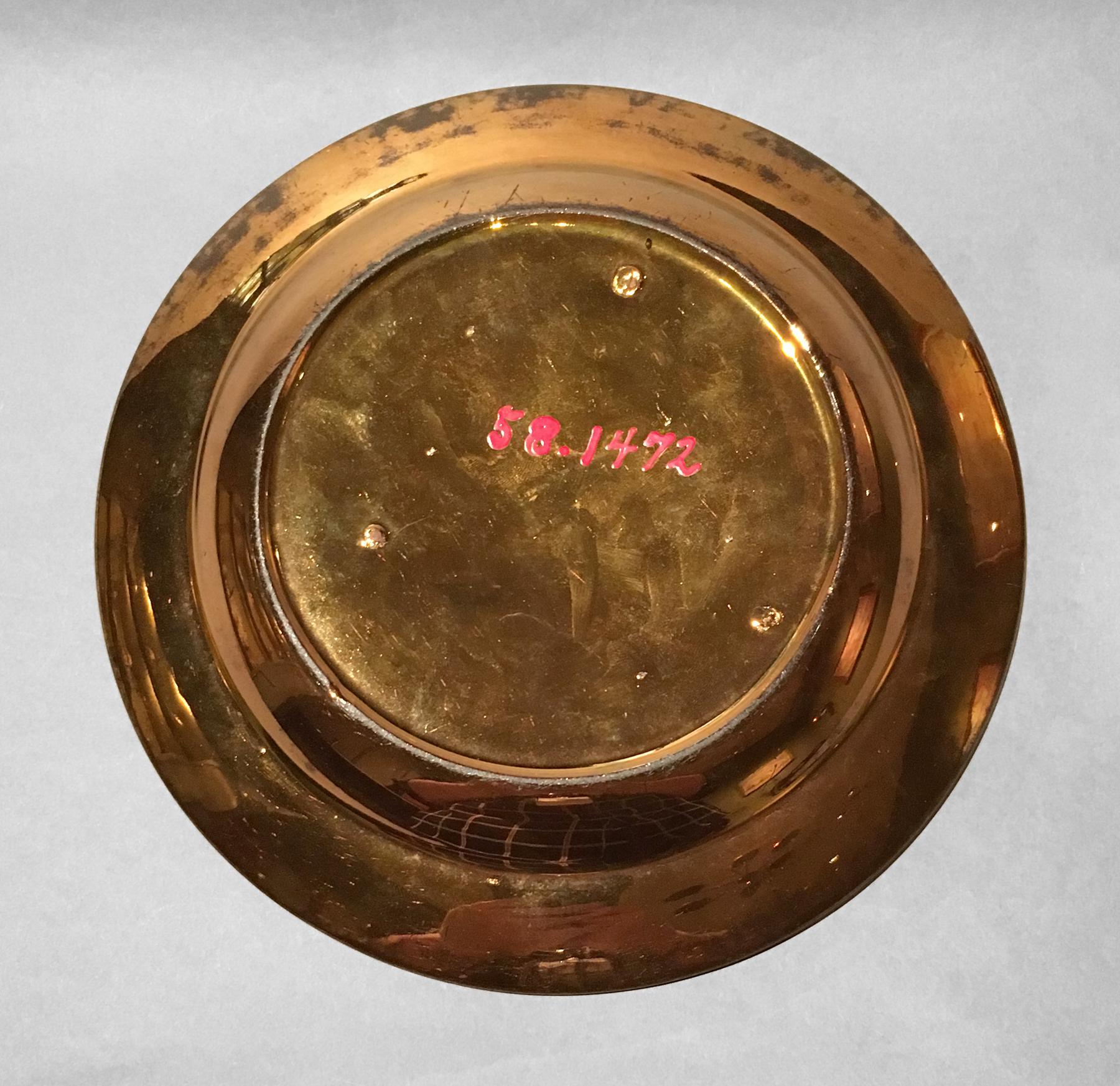 1958.1472 Lusterware Plate, underside
