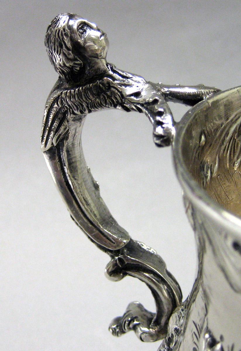 2005.0026.001 Silver Mug handle detail