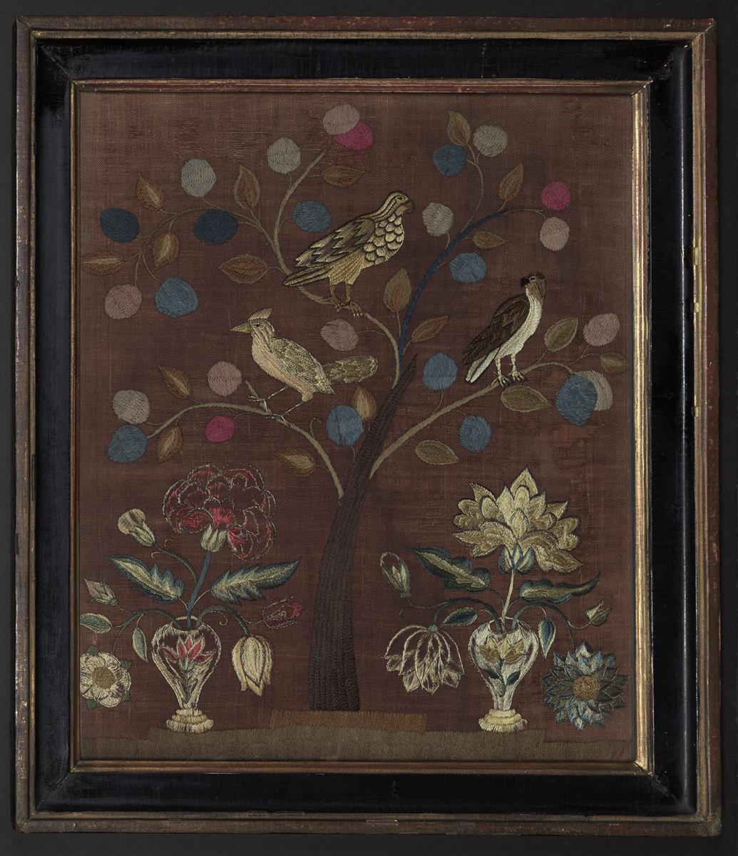 1958.1520 A,B Needlework Picture and Frame