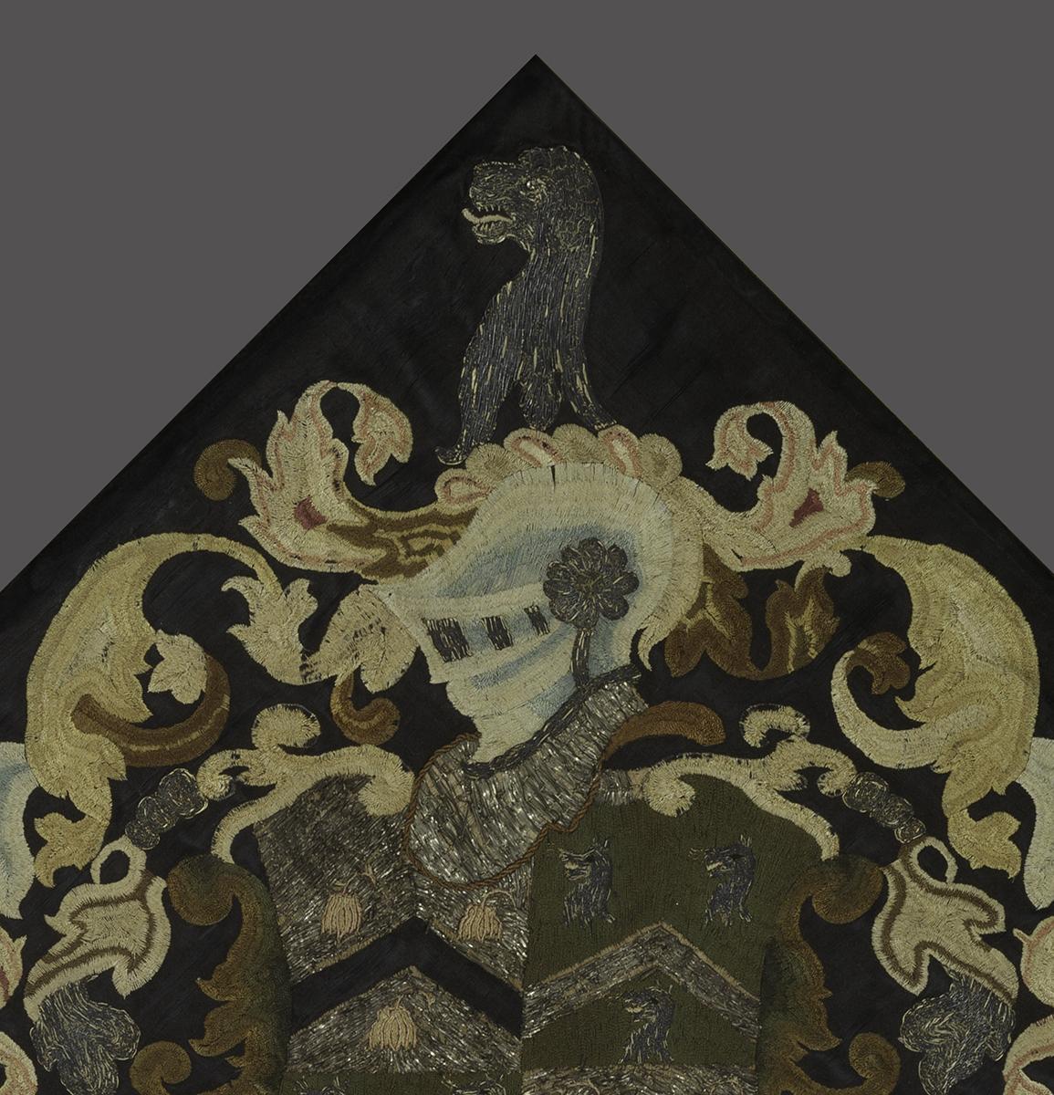 1958.1524 A Needlework Coat of Arms, Detail 2