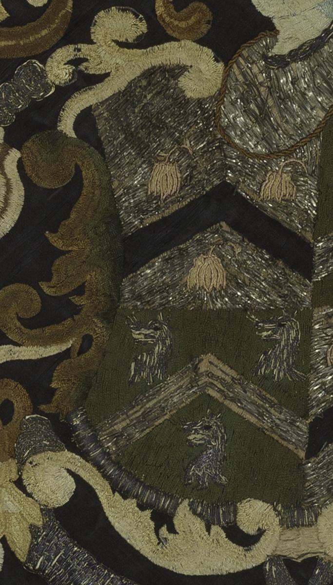 1958.1524 A Needlework Coat of Arms, Detail 8