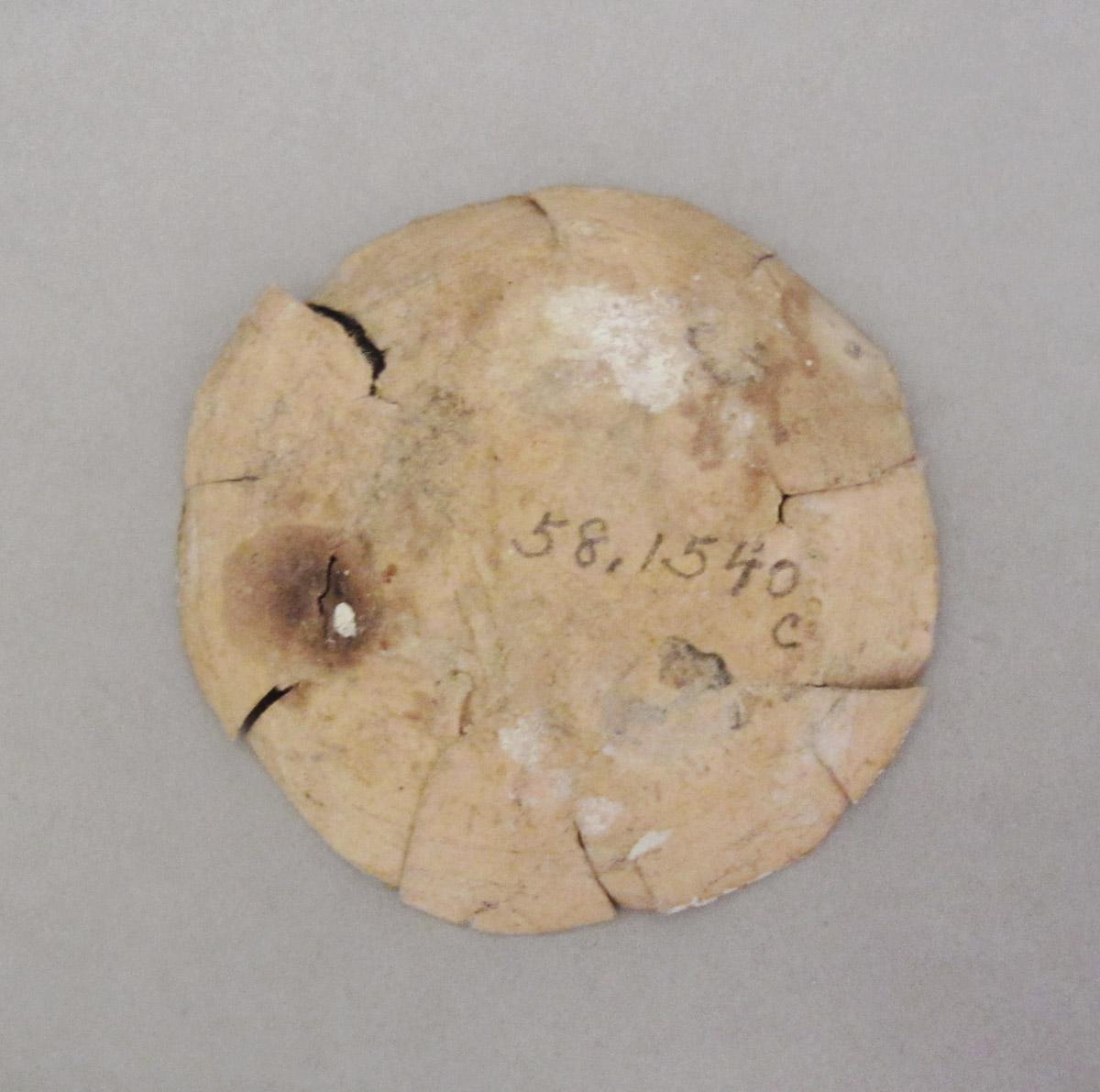 1958.1540 C Watch paper, underside