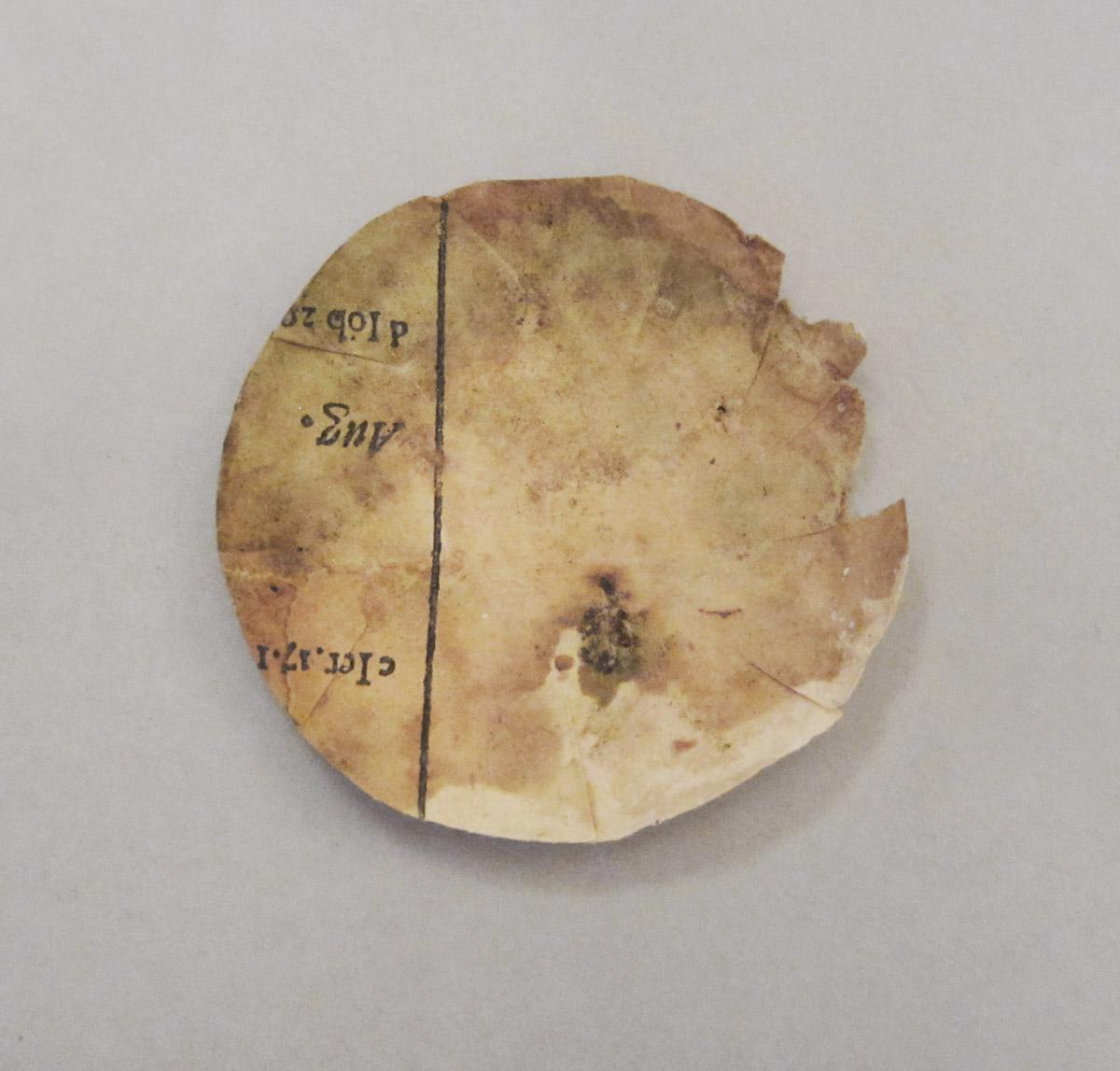 1958.1580 A Watch case, paper 1, side 1