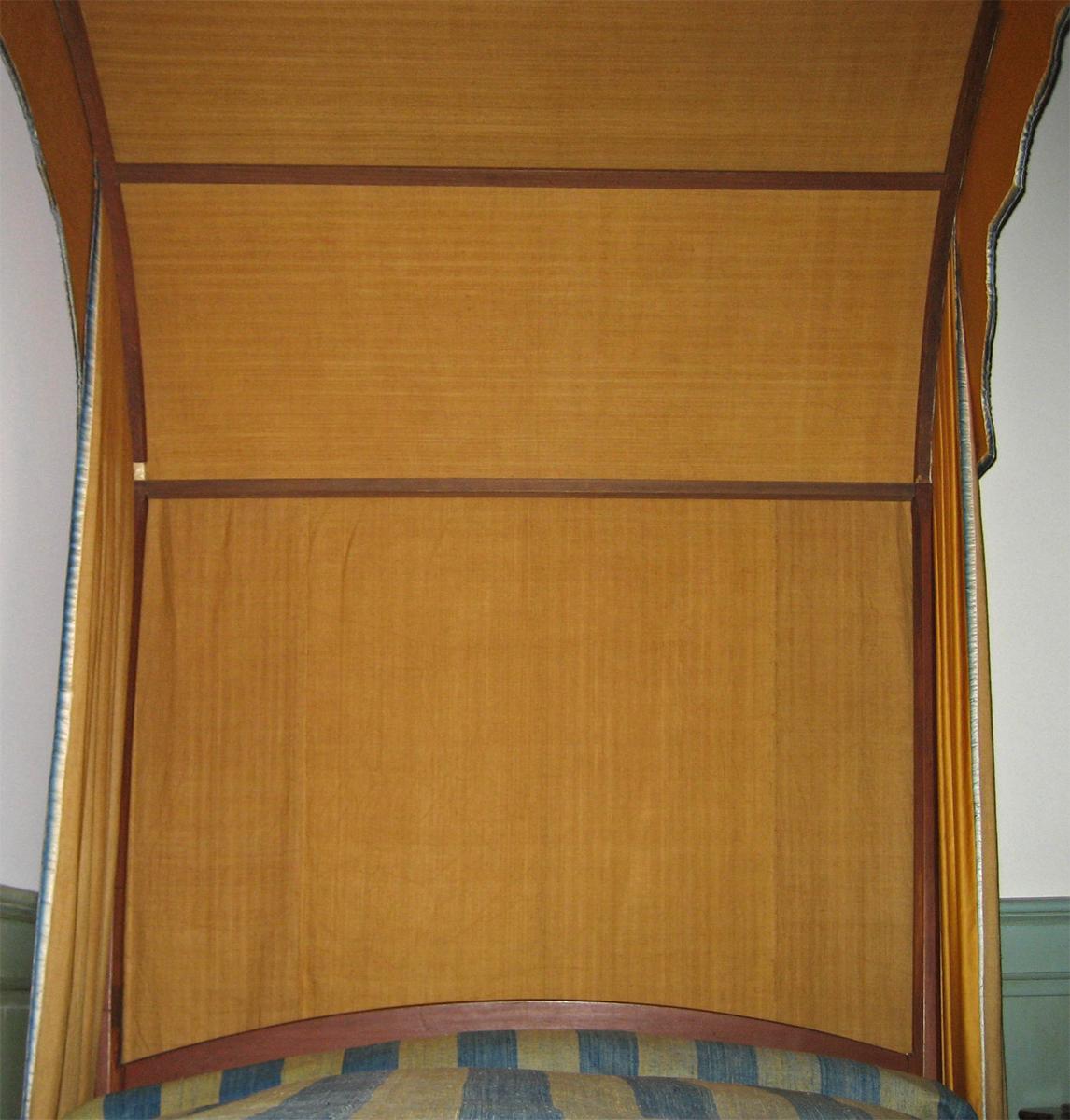 1958.1588 bed hangings, tester and headcloth interior