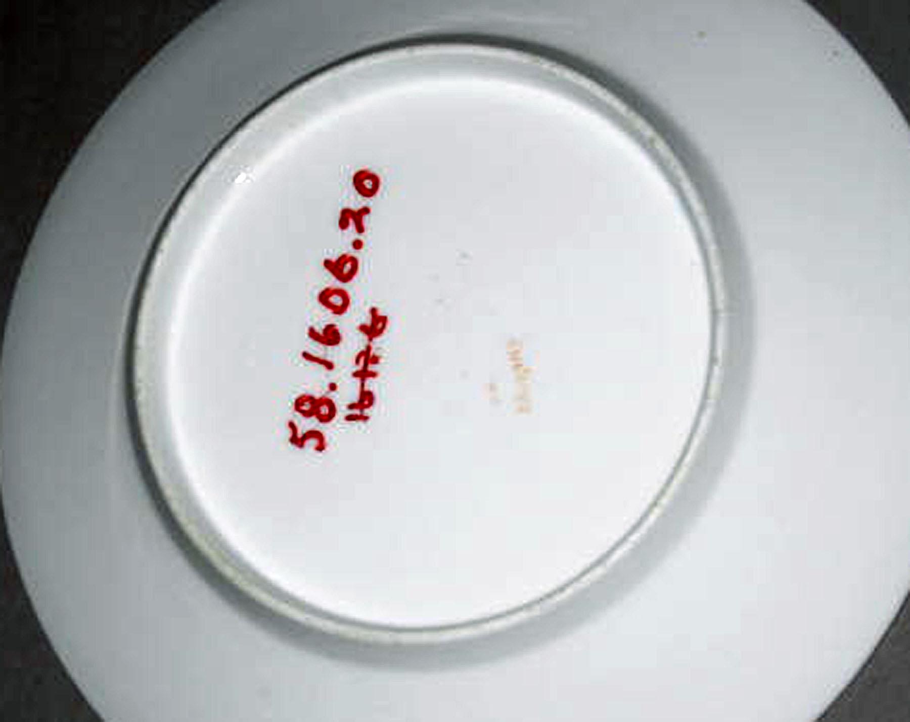 1958.1606.020 Porcelain plate (underside)