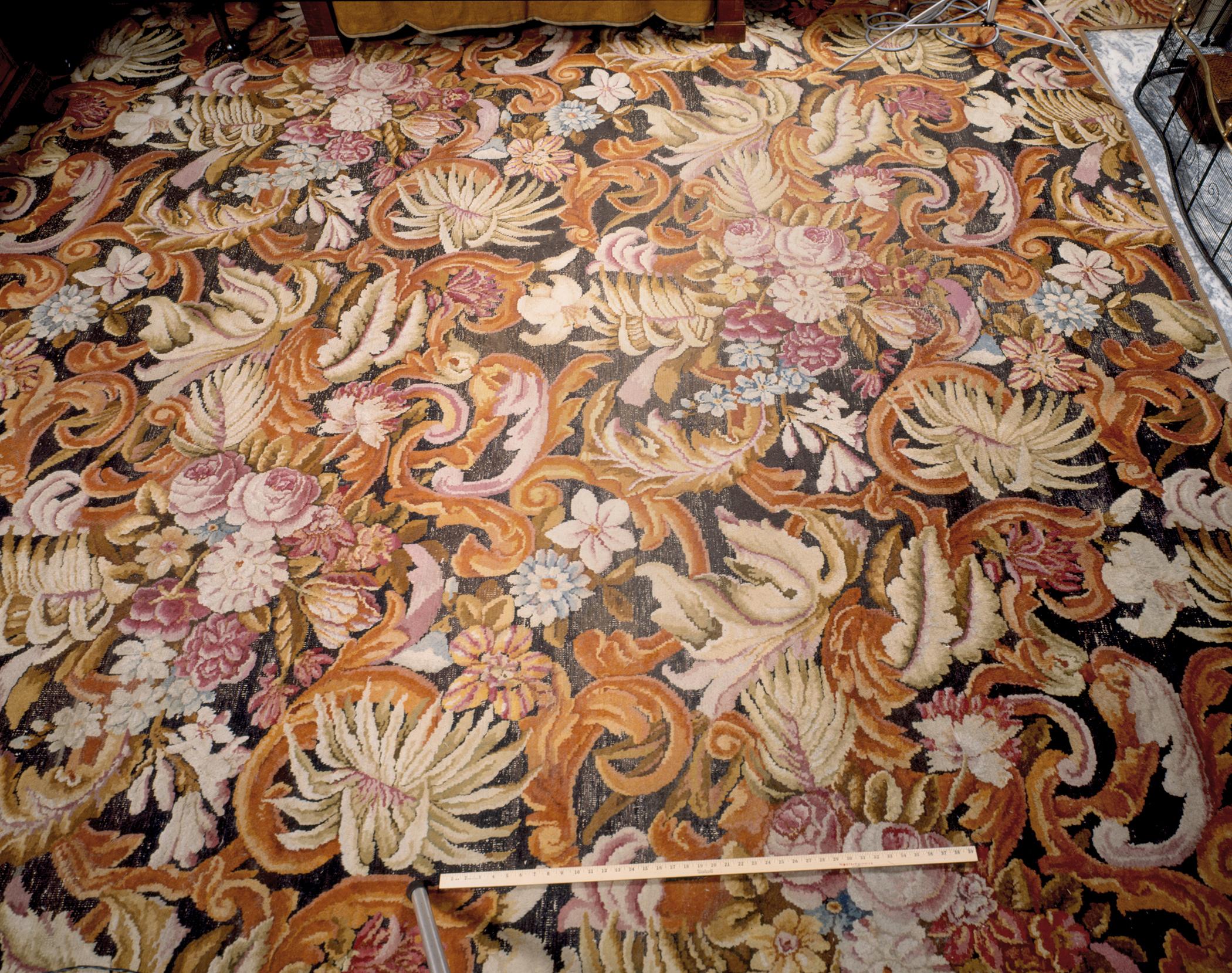 1958.1718 Rug, detail 2, in Maple Room
