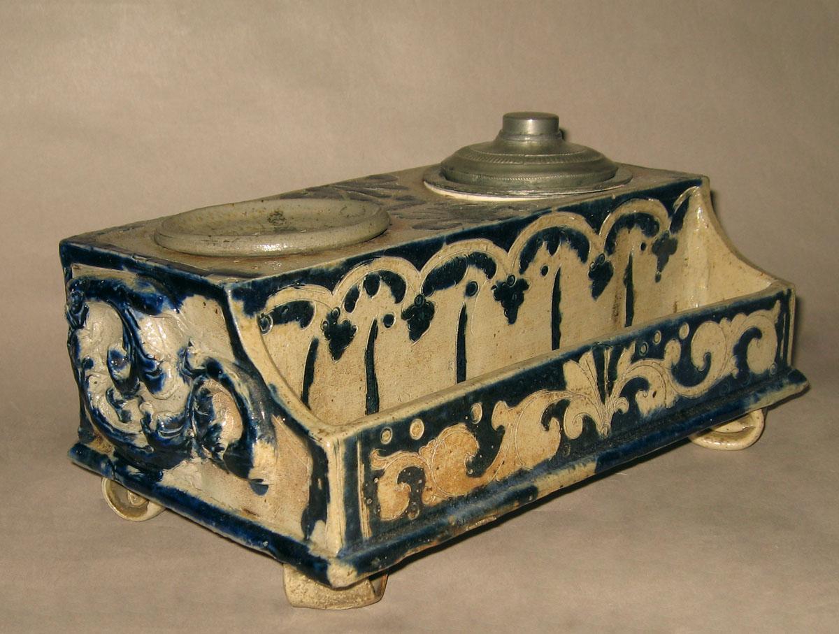 1958.1724 A-E German stoneware inkstand