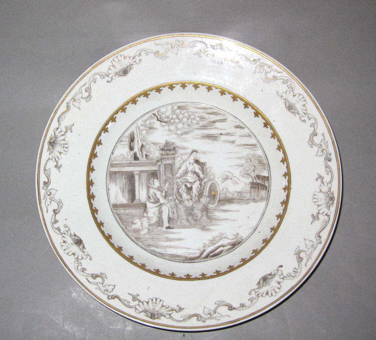 2005.0031 Porcelain soup plate