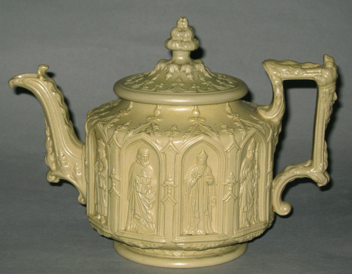 2005.0030.003 A, B Feldspathic stoneware teapot