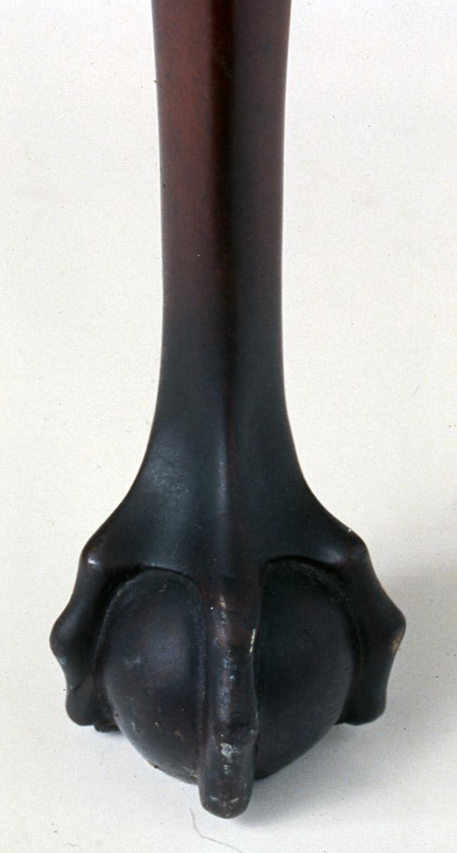 1958.1791 Table, Card table (foot detail)