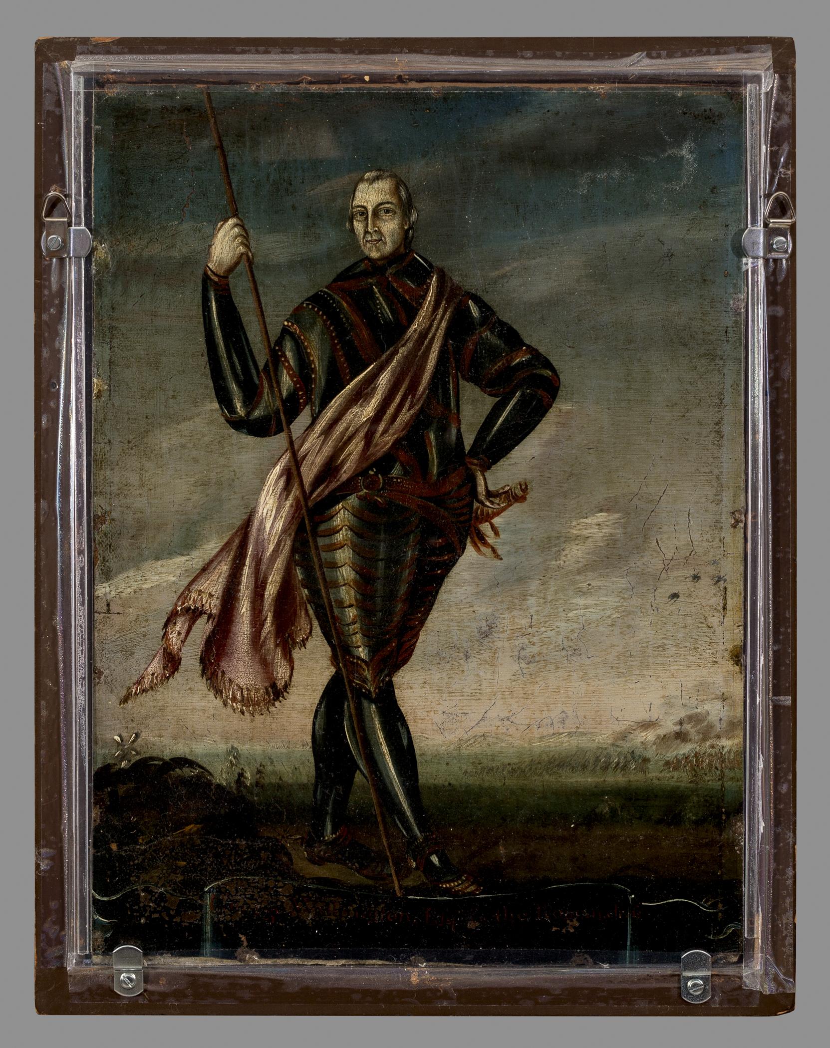 1958.1792 A Painting, B Frame, view 1