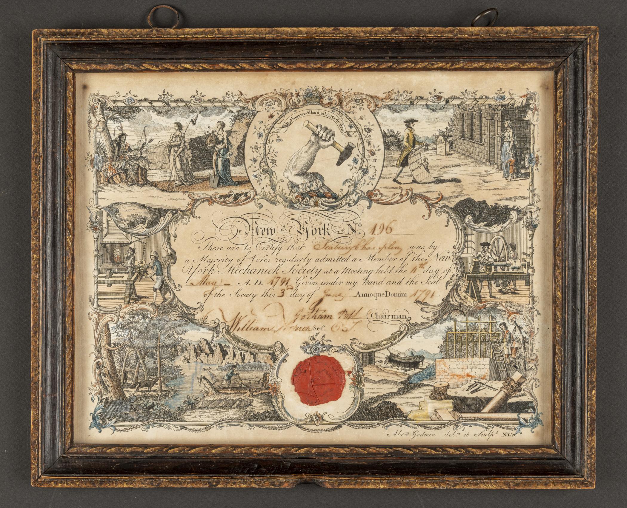 1958.1797 A Certificate, B Frame, view 1