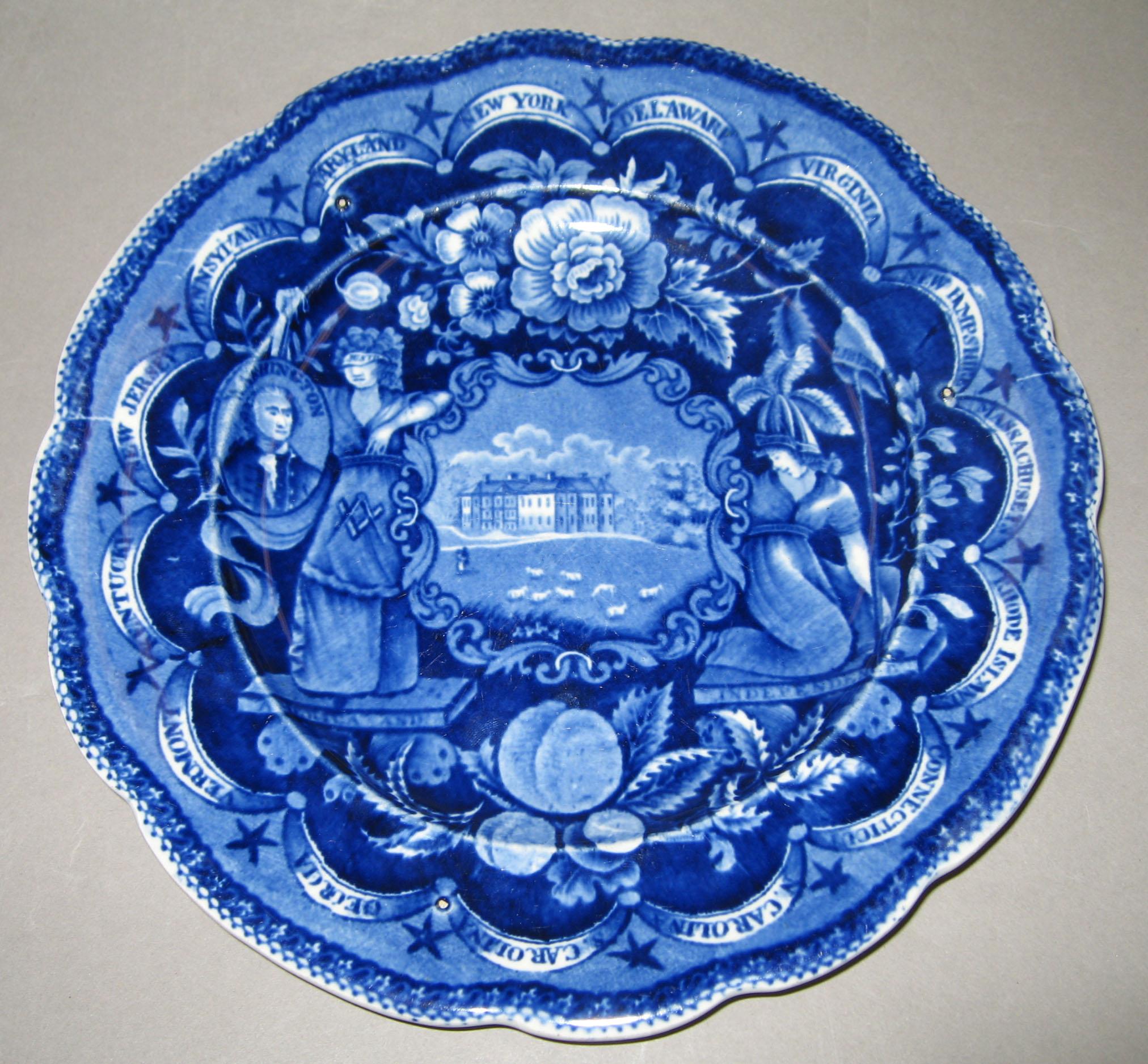 1958.1831 Clews pearlware transfer-printed plate