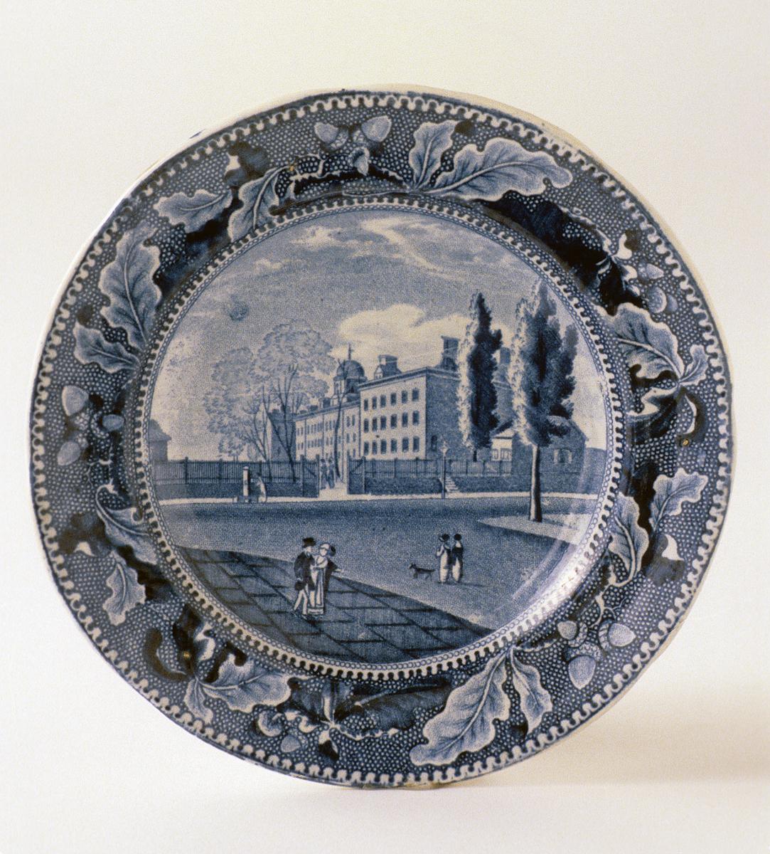 1958.1872 Plate, Dinner Plate, Columbia College, NY