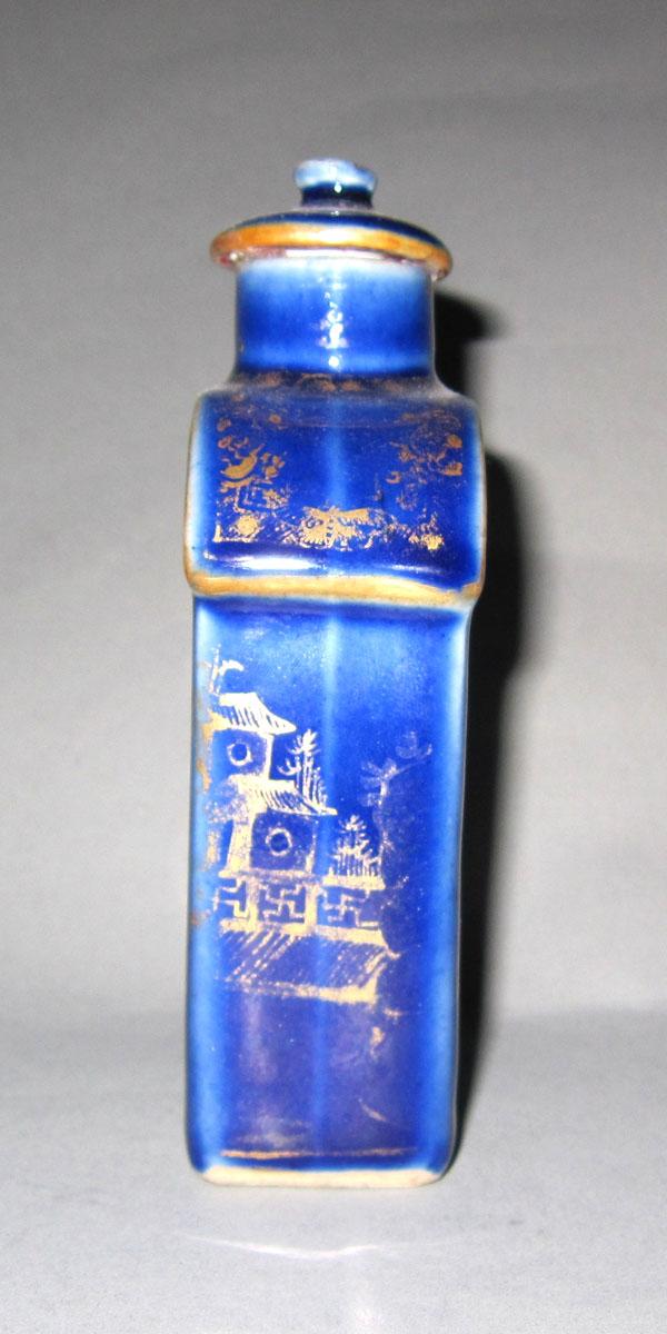 1958.1932 A,B Porcelain tea cannister side