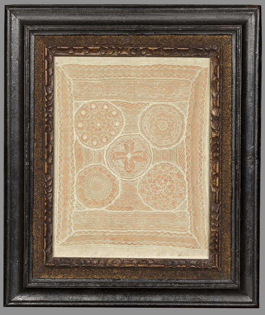 1958.2013 Lace Sampler and 1965.0684 A Frame