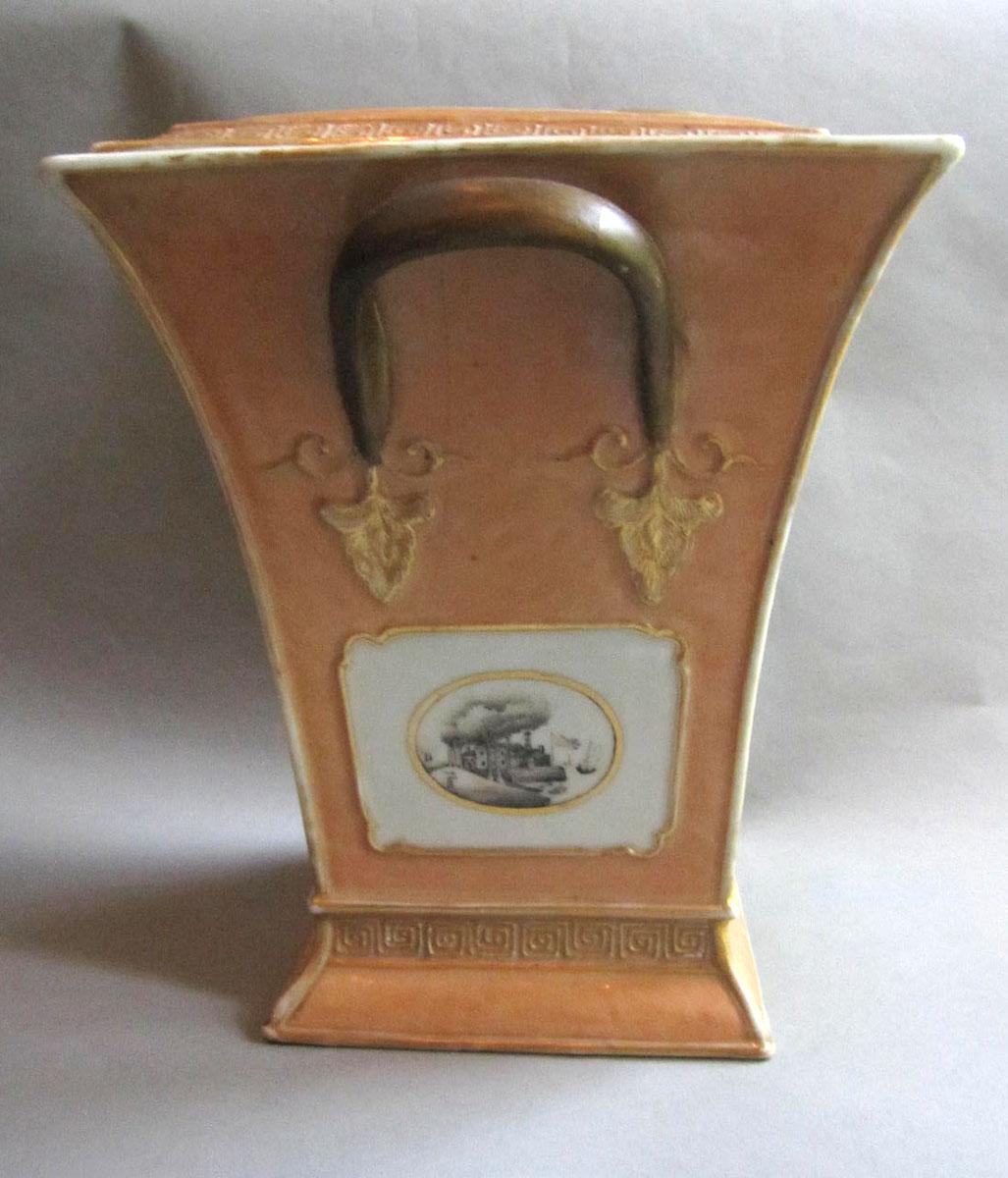 1958.2084.001 A,B Porcelain flower container face four