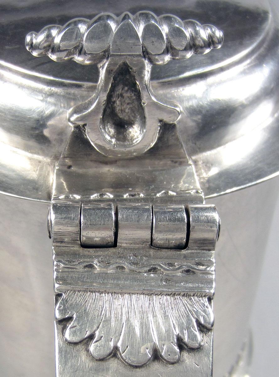 1958.2103 Silver Tankard handle detail 1