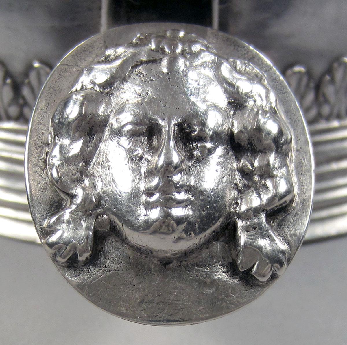1958.2103 Silver Tankard handle detail 2