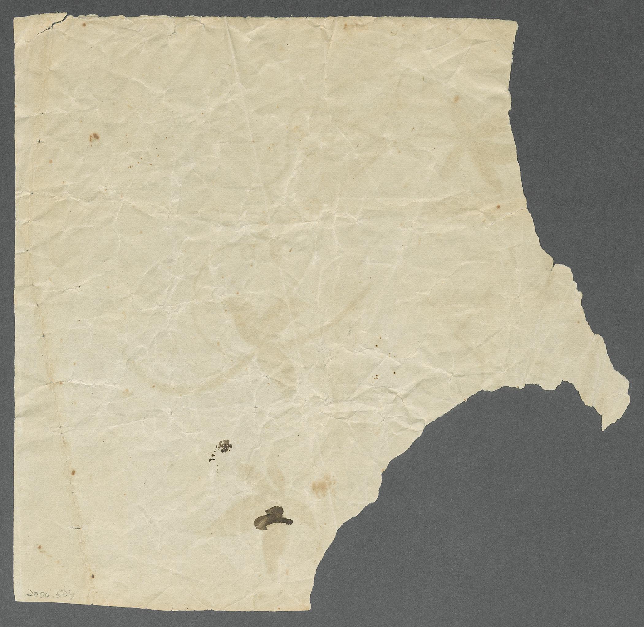 2006.0504 Drawing fragment, view 2, reverse