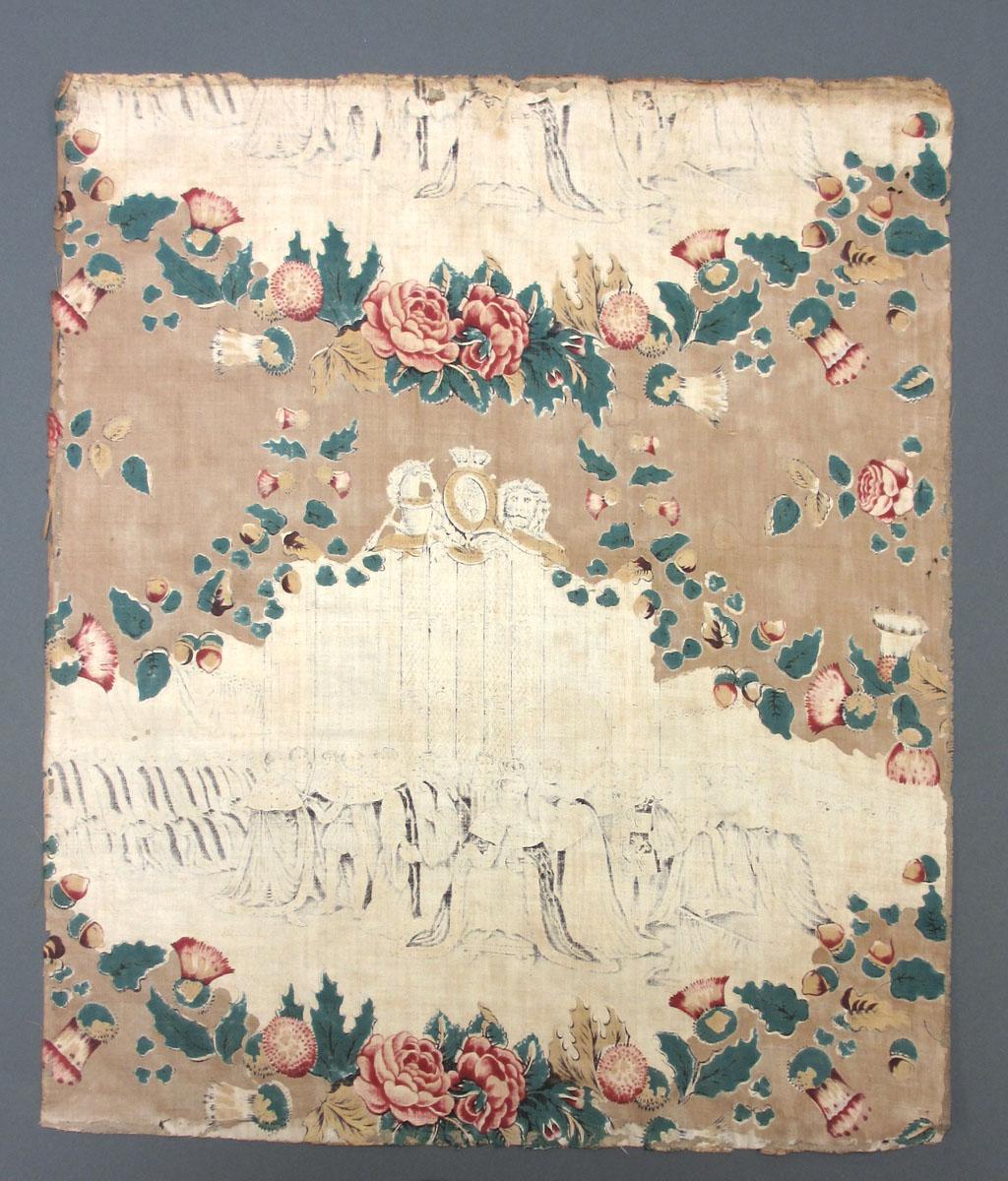2006.0016 Textile, printed reverse