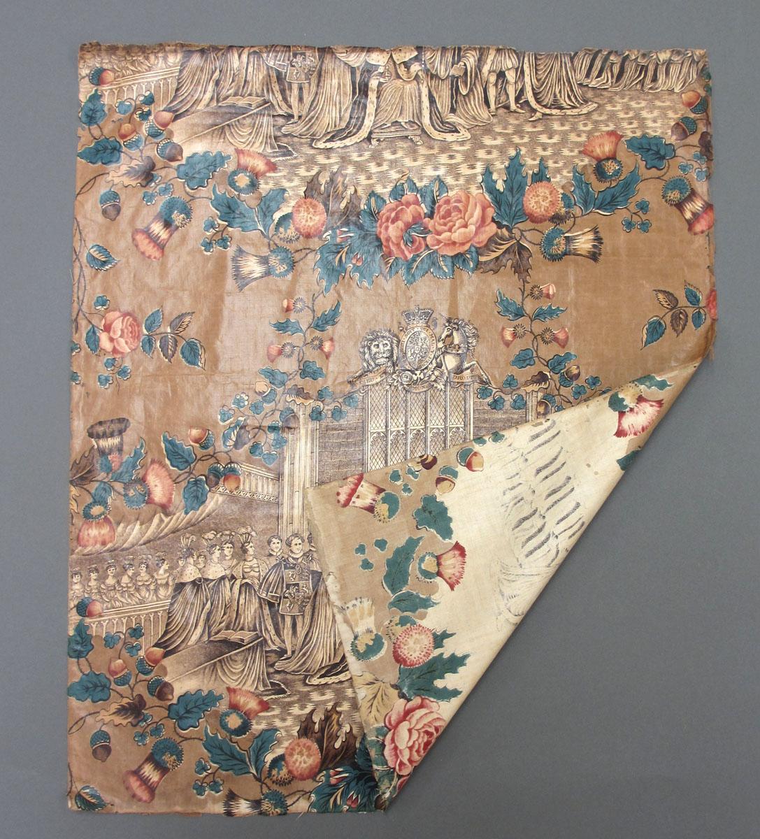 2006.0016 Textile, printed folded corner