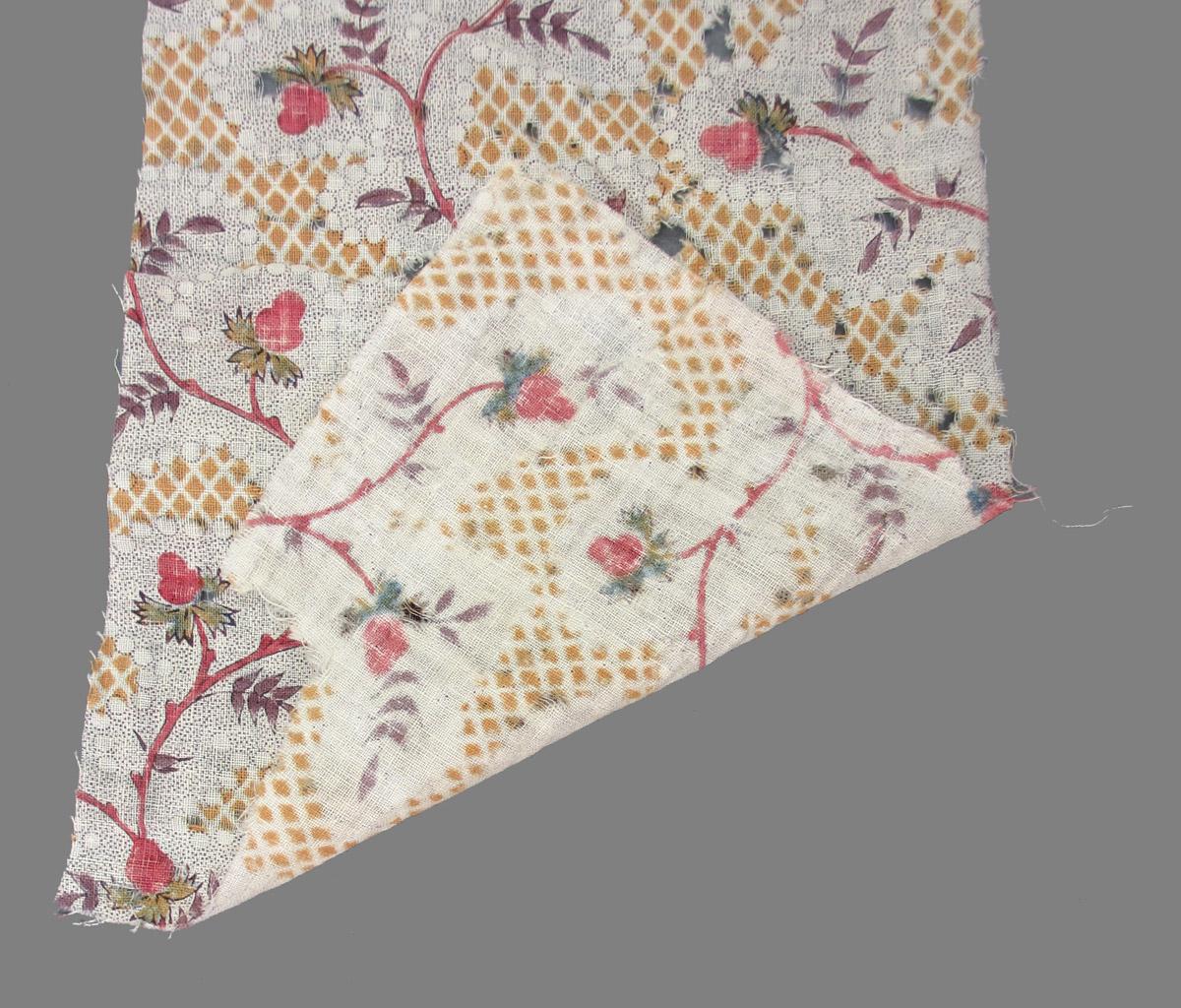 2006.0025.012 A textile, printed folded corner