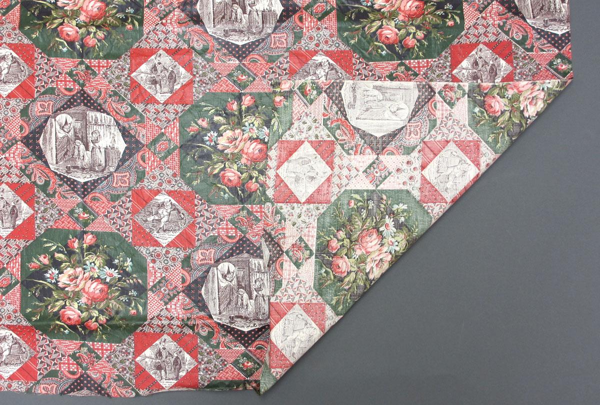 2006.0031.003 Textile, printed partial folded corner