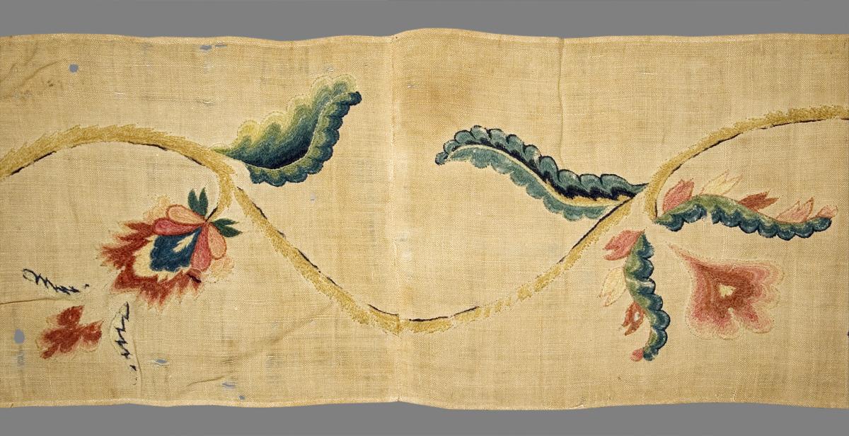 1969.5394 Bed Hanging, Valance, Pattern Detail