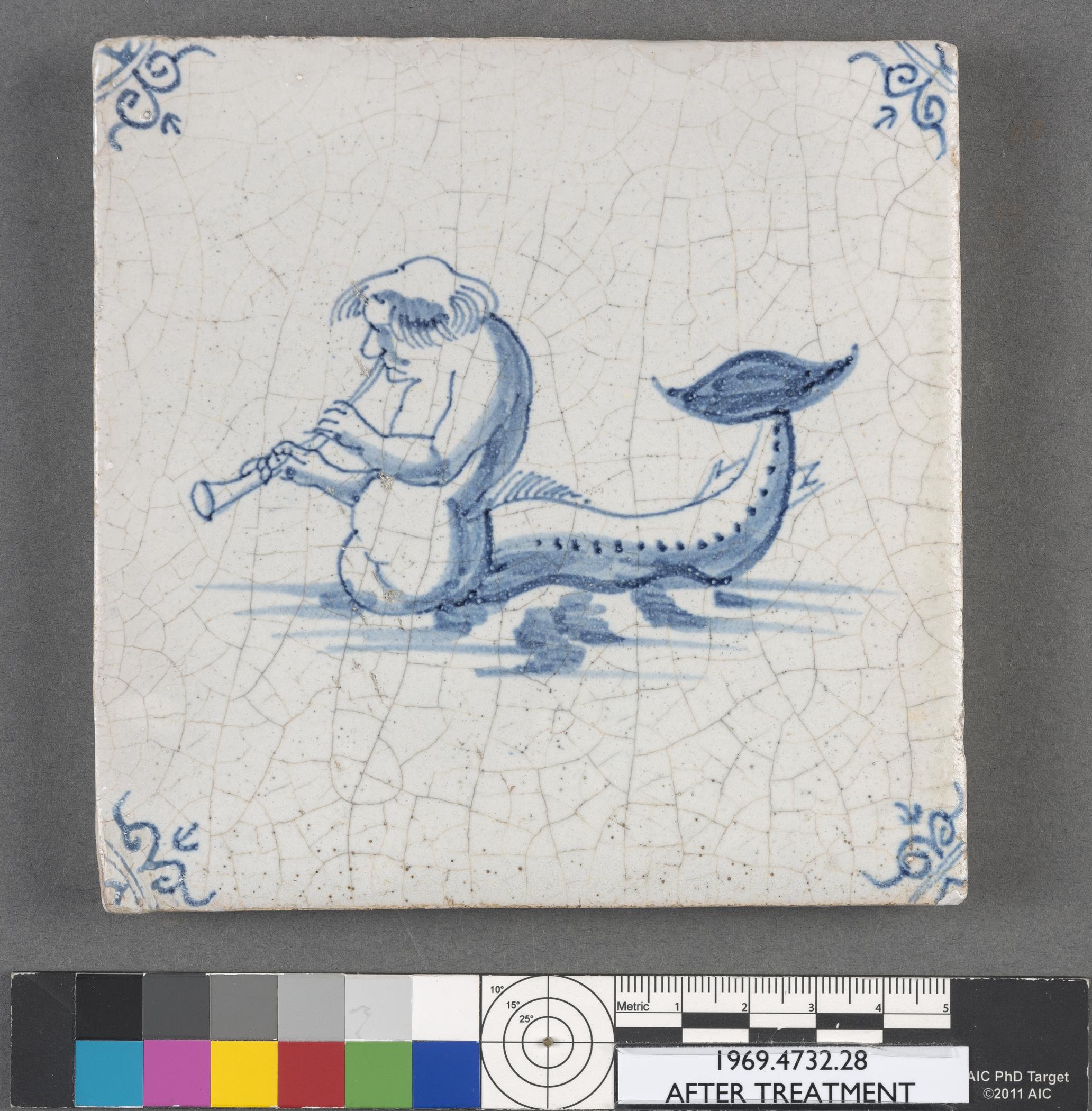 1969.4732.028 Tile, view 1, after conservation treatment