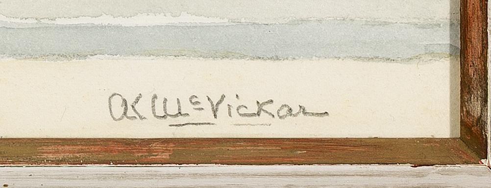 1969.1789 A Watercolor, B Frame, detail 1