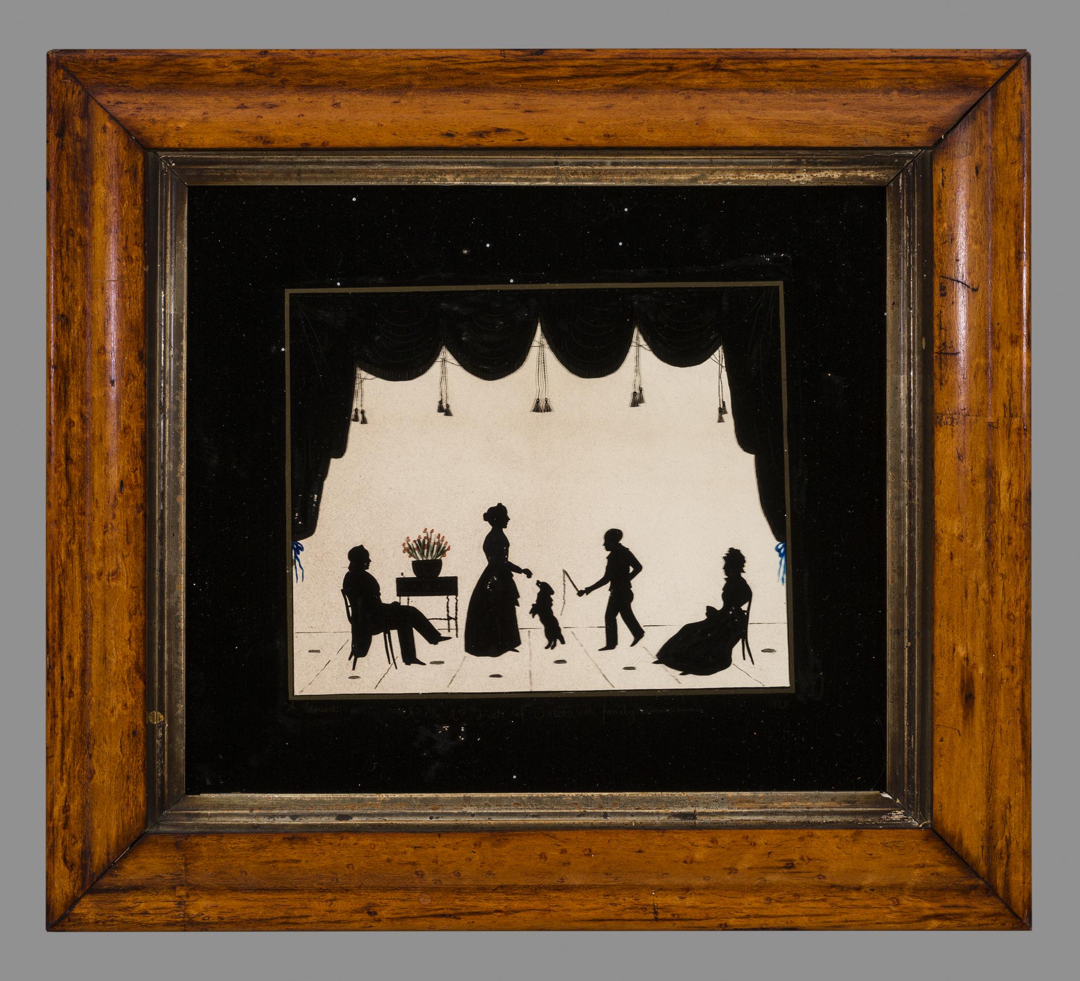 1970.1406 A Painting on glass, B Frame, view 1