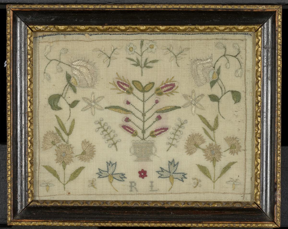 2003.0013.036.002 A Needlework picture, B Frame, view 1