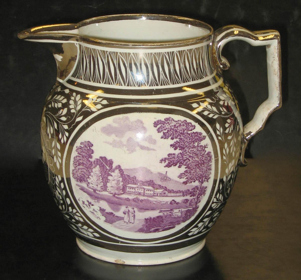 2006.0039.001 Silver lusterware jug