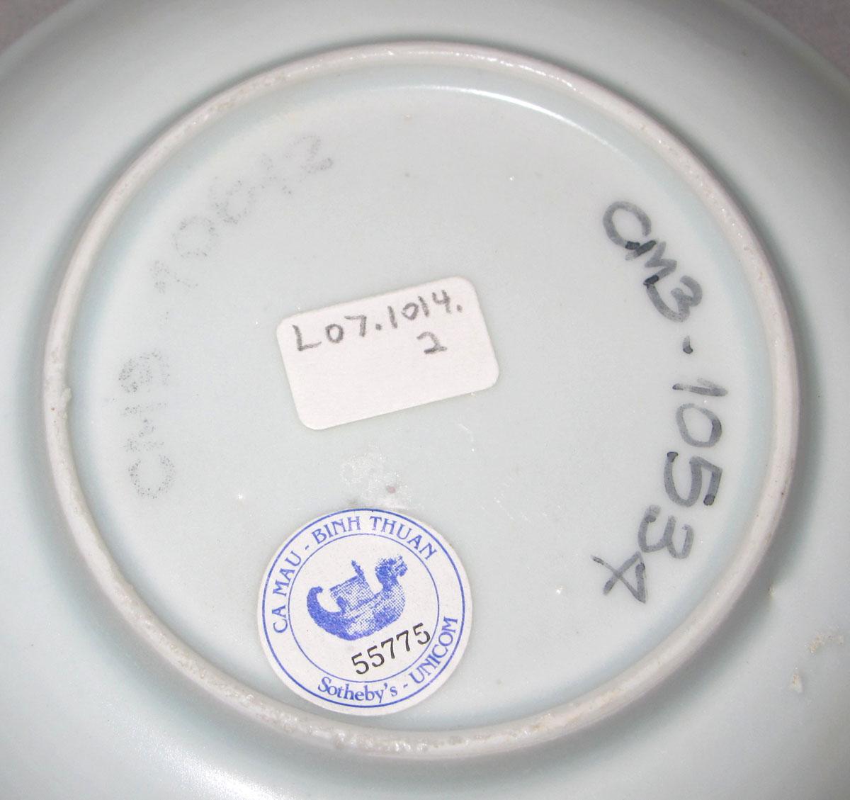 2007.0003.002 Porcelain saucer labels