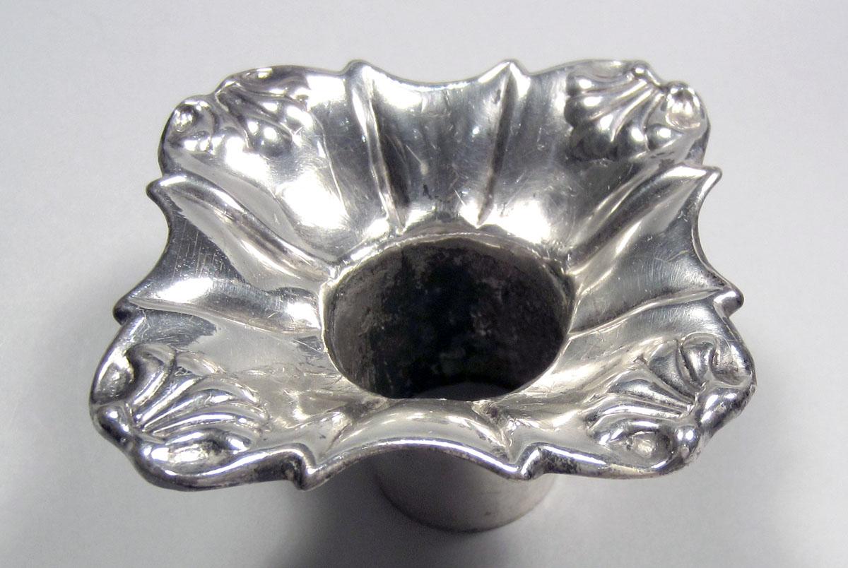 1958.2272 B Silver Candlestick Bobeche top view