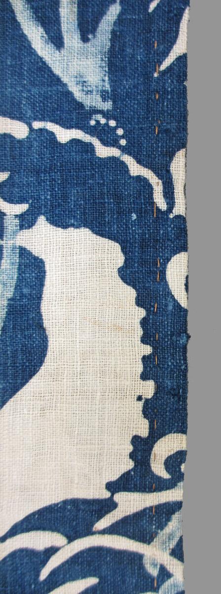 2007.0008 textile, printed reverse detail 1