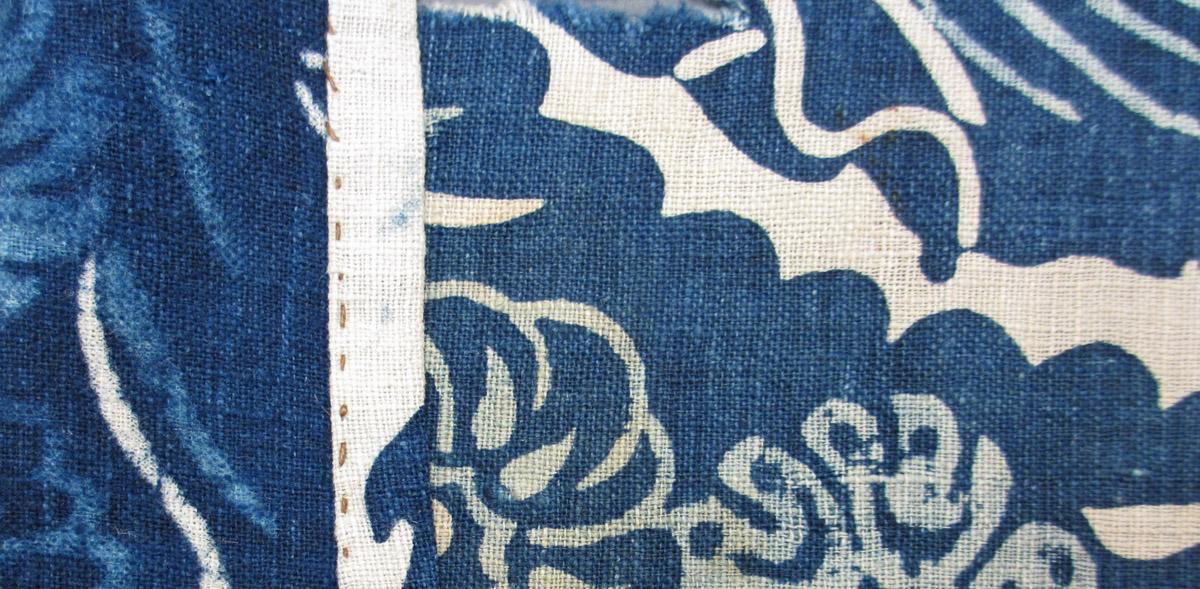 2007.0008 textile, printed reverse detail 2