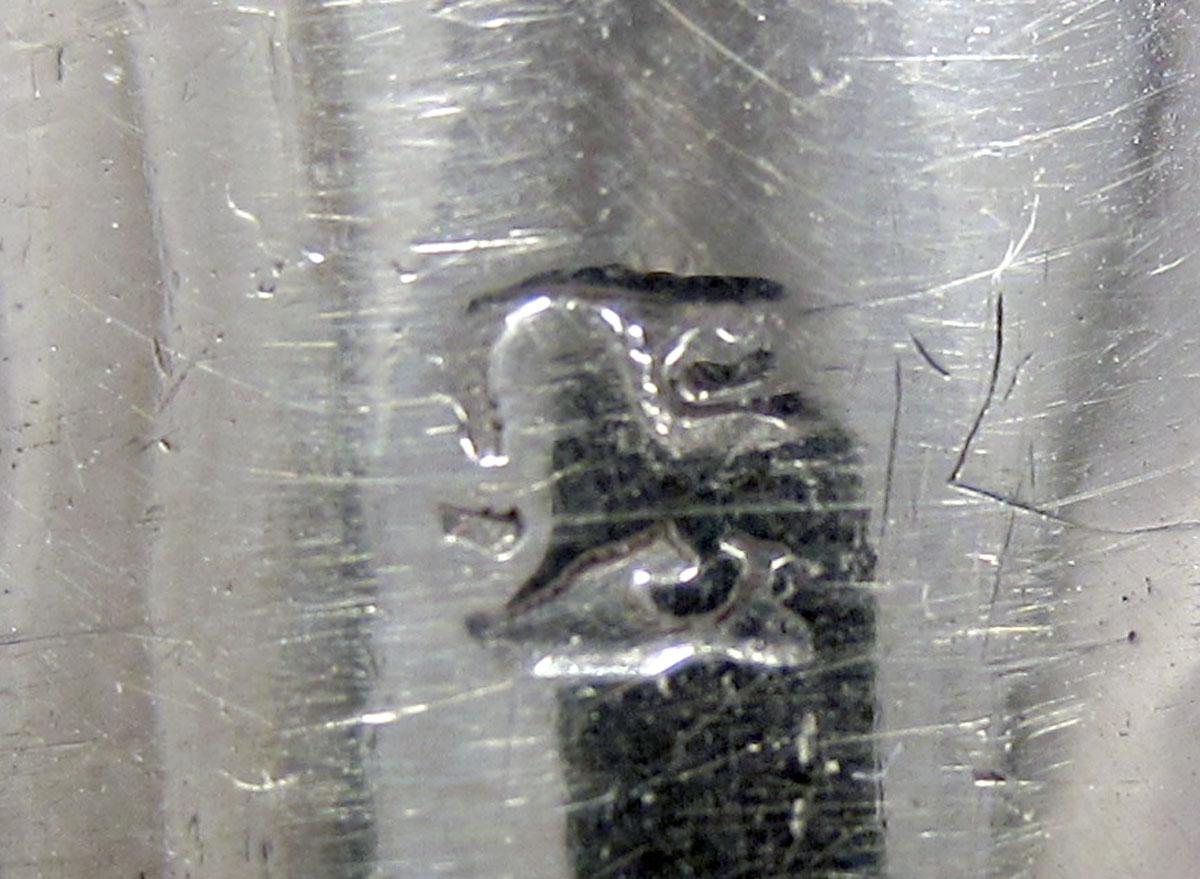 1958.2276 B Silver Candlestick Bobeche mark 1