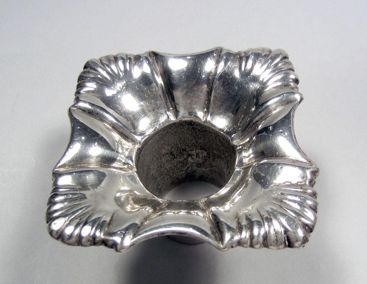 1958.2276 B Silver Candlestick Bobeche top view